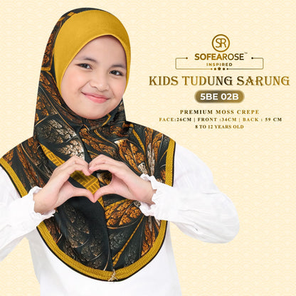Sofearose Hijab Inspired Instant Kid Sarung Crepe Collection (BE)