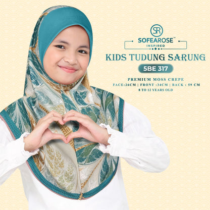 Sofearose Hijab Inspired Instant Kid Sarung Crepe Collection (BE)