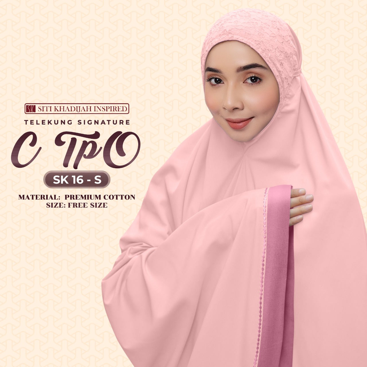 Telekung SK C TPO Collection - Free Woven Bag