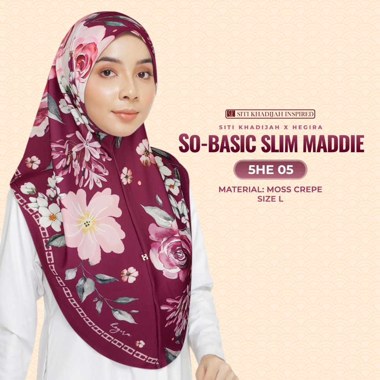 Hegira Hijab Inspired So-Basic Slim Maddie Instant Sarung Crepe Collection