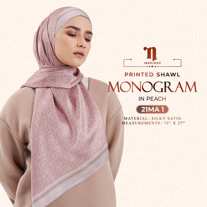 Naelofar Printed Shawl Monogram & Collection