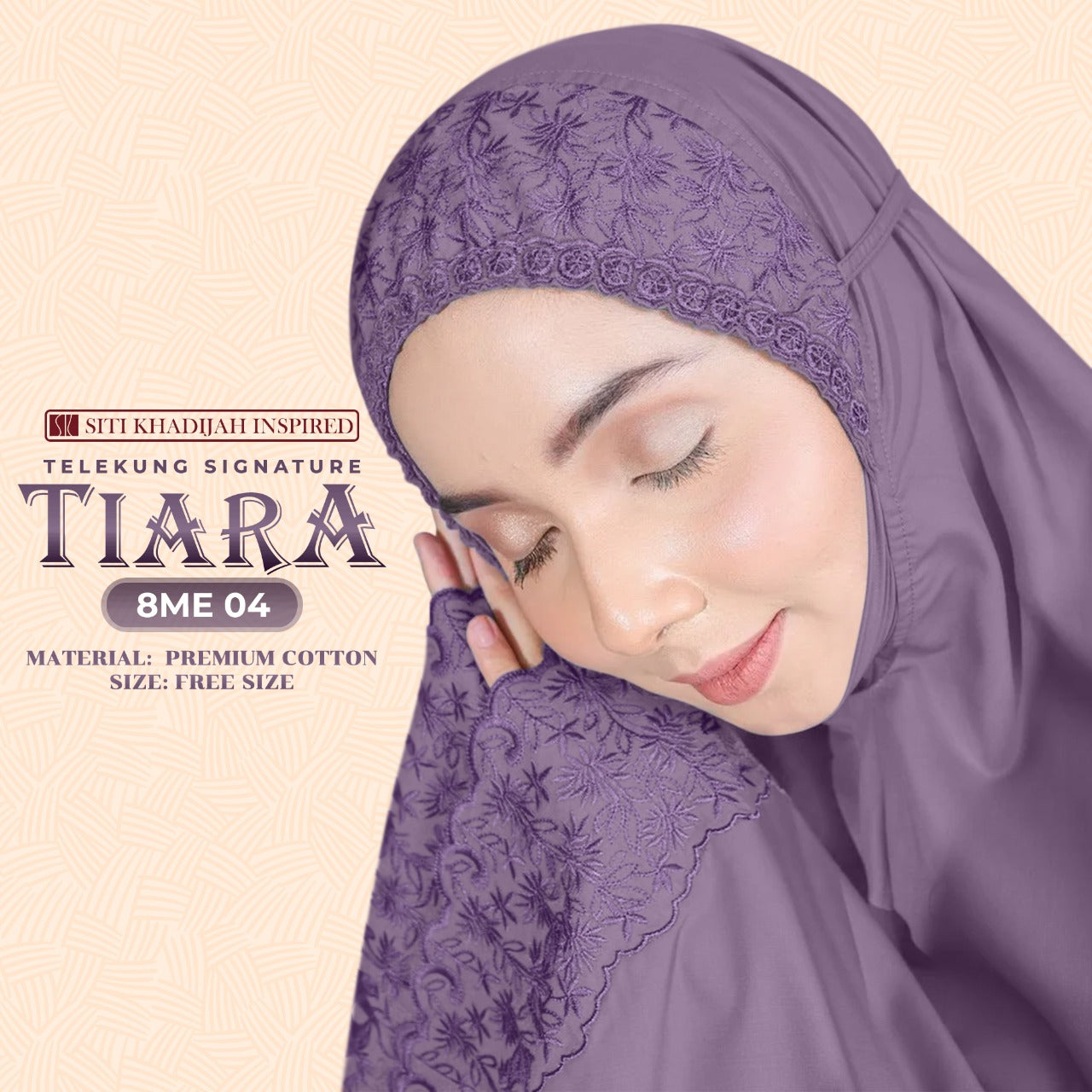 Telekung SK Signature Tiara Collection - Free Woven bag