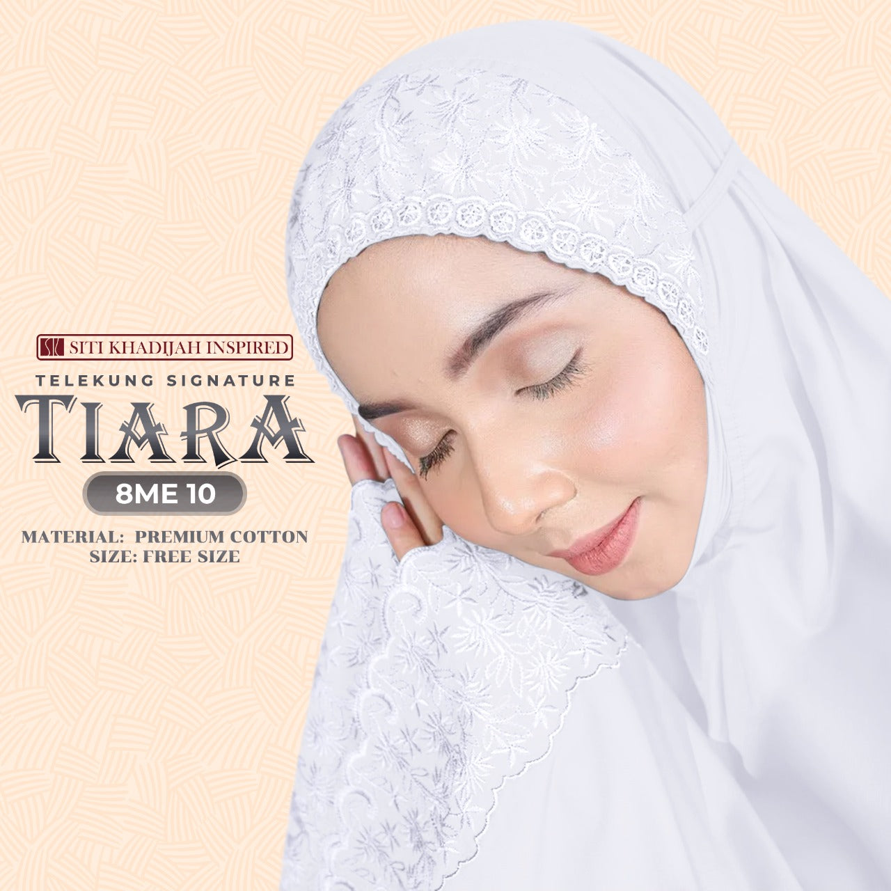 Telekung SK Signature Tiara Collection - Free Woven bag