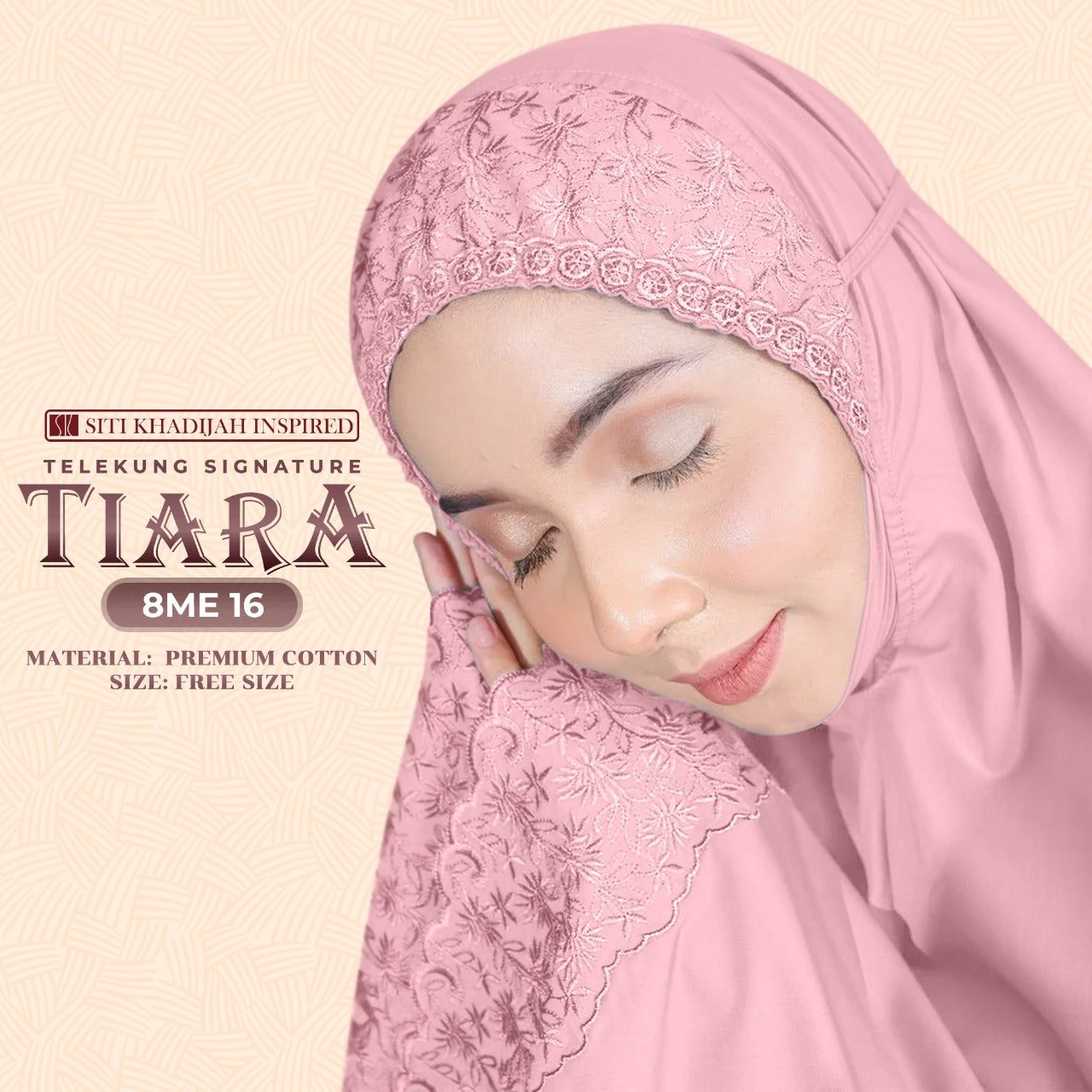 Telekung SK Signature Tiara Collection - Free Woven bag