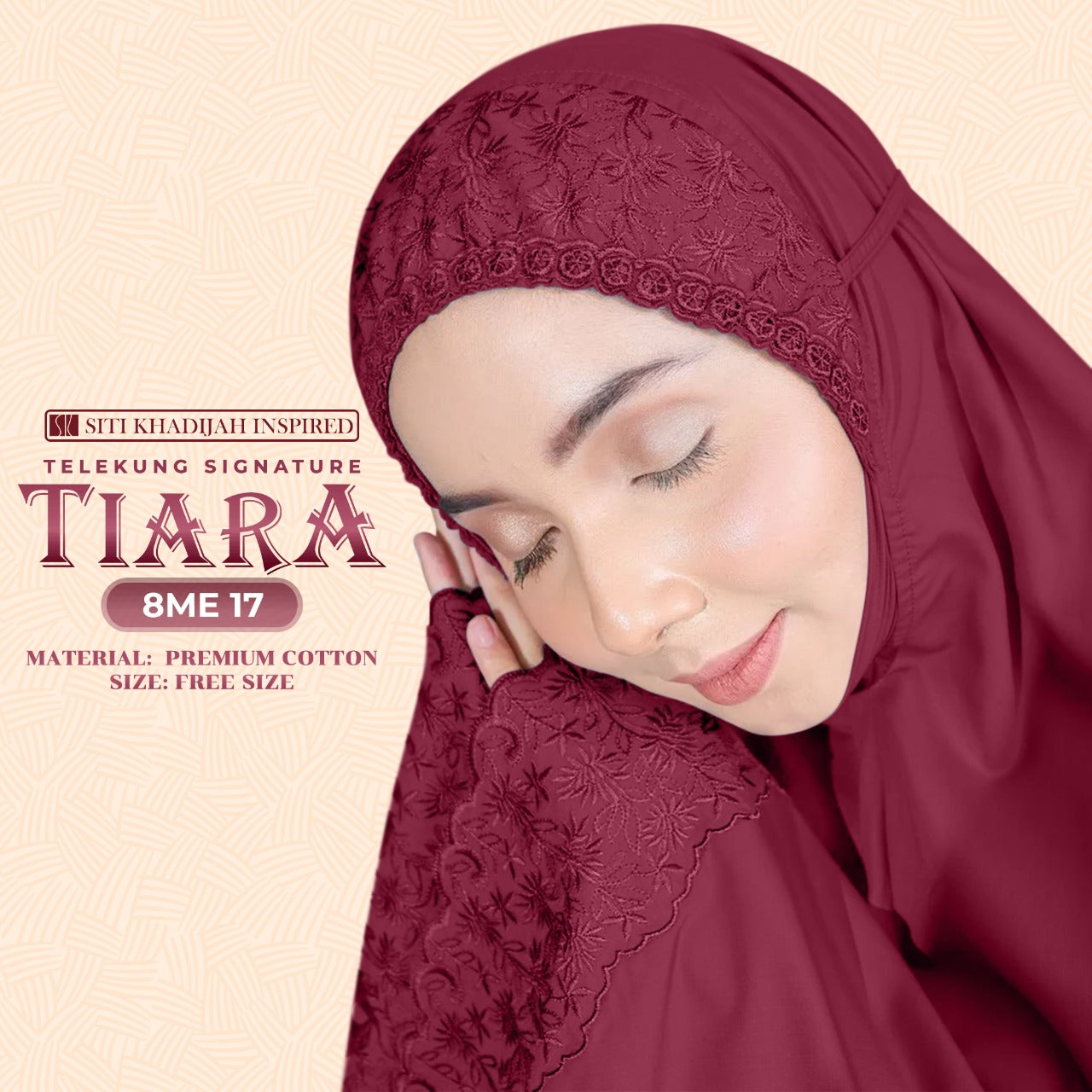 Telekung SK Signature Tiara Collection - Free Woven bag