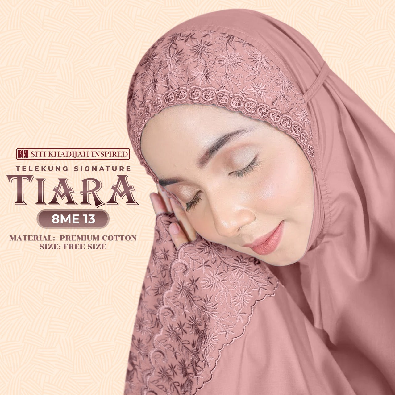 Telekung SK Signature Tiara Collection - Free Woven bag