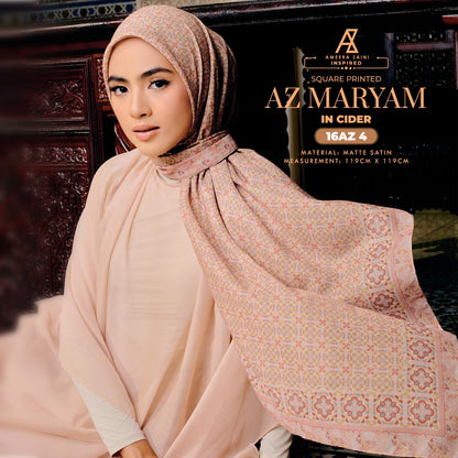 Ameera Zaini Inspired AZ MARYAM Square Printed Collection (16AZ)