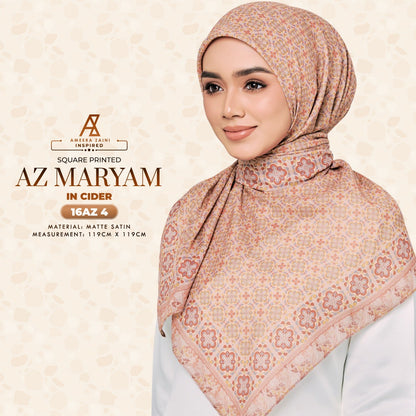 Ameera Zaini Inspired AZ MARYAM Square Printed Collection (16AZ)