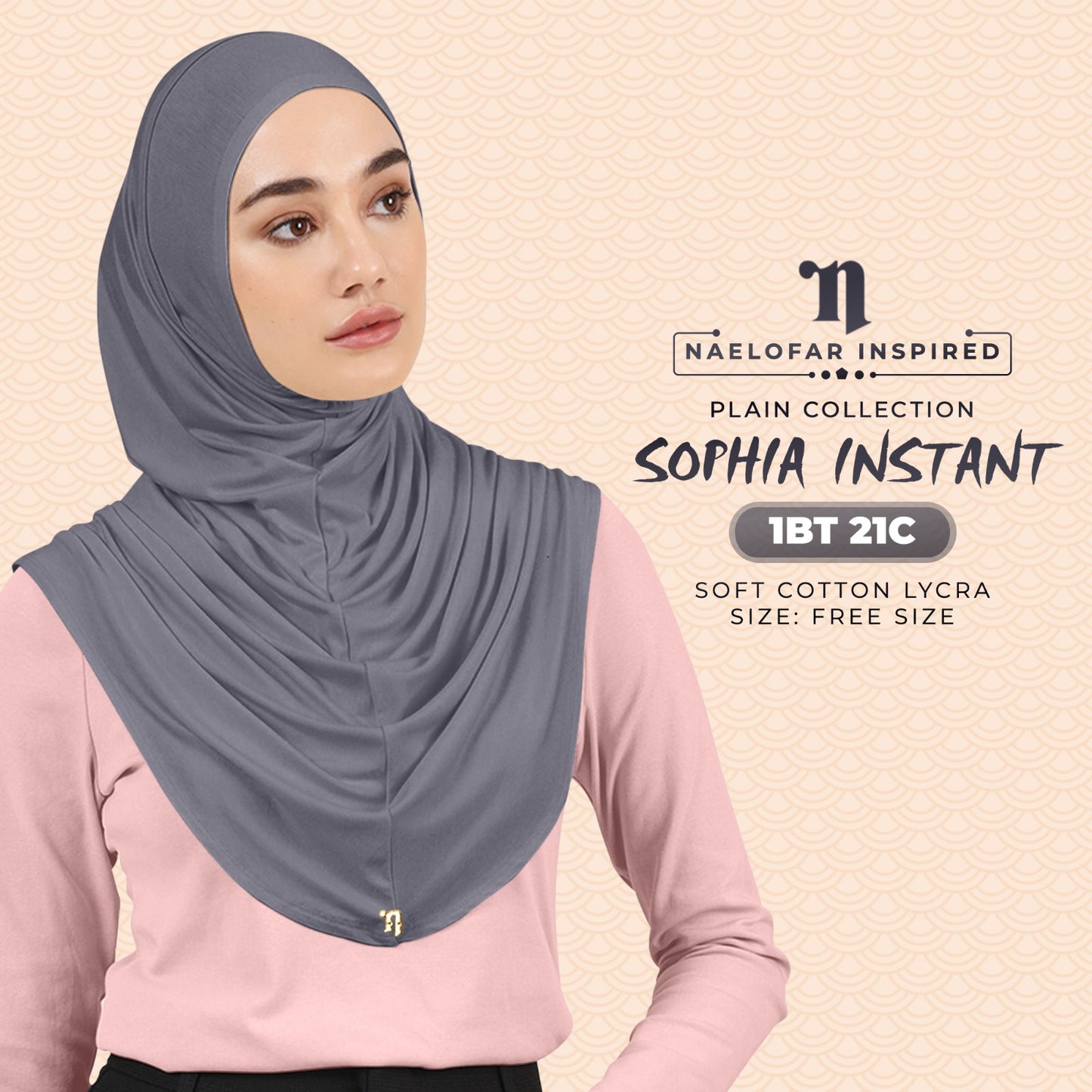 Naelofar Plain Sophia Instant Collection