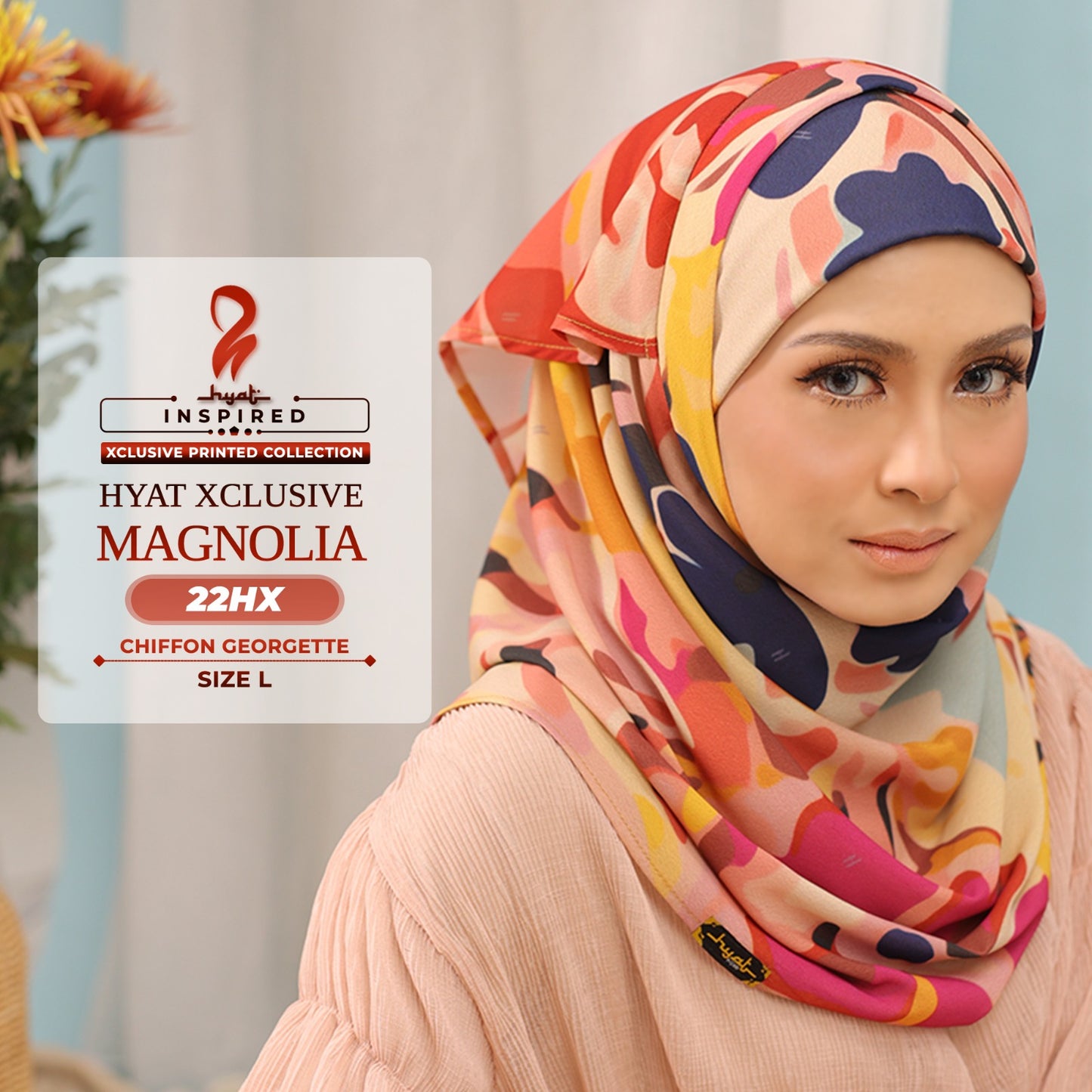 Hyat Hijab Inspired Wild Flower, Maryllis, Magnolia, Aster & Blossom Xclusive Collection