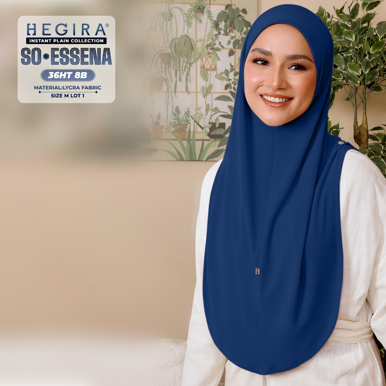 Hegira Hijab Inspired SO-Essena Instant Plain Collection (36HT)