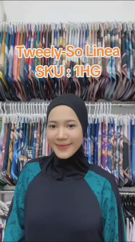 Hegira Hijab Inspired TWEELY-SO Linea Printed Textured Chiffon Collection (1HG)