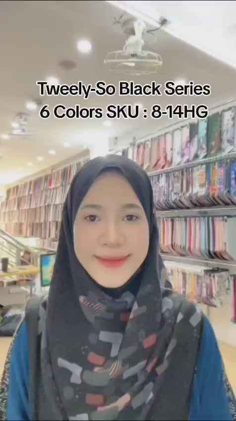 Hegira Hijab Inspired Tweely-So Basic Black Series Instant Collection (9-14HG)