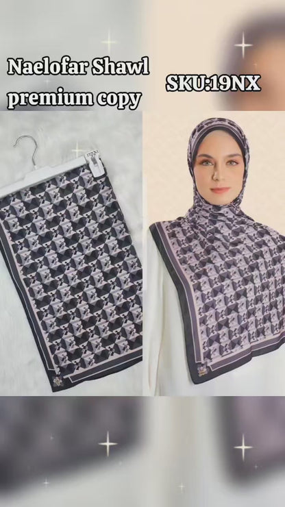 Naelofar Inspired Monogram Origami Shawl Collection (19NX)