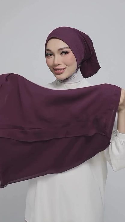 Bokitta Inspired Plain Collection In Maroon - Free Box