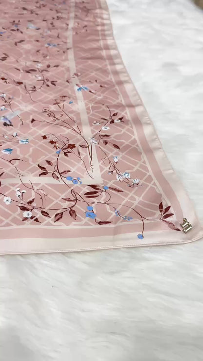 Naelofar Bamboo Trellis Satin Square The Original Collection