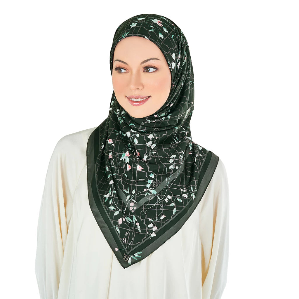 Naelofar Bamboo Trellis Satin Square The Original Collection