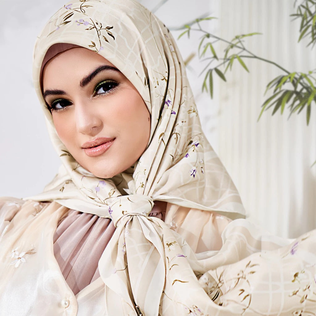 Naelofar Bamboo Trellis Satin Square The Original Collection