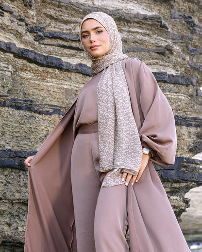 Bokitta Hijab Inspired Oblique Griege Collection - Free Box