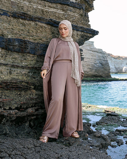 Bokitta Hijab Inspired Oblique Griege Collection - Free Box