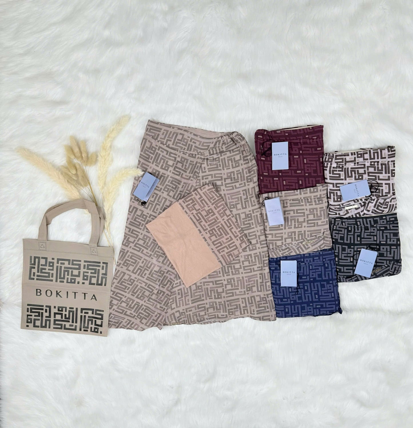 Bokitta Inspired Monogram 2 In Maroon Collection - Free Box