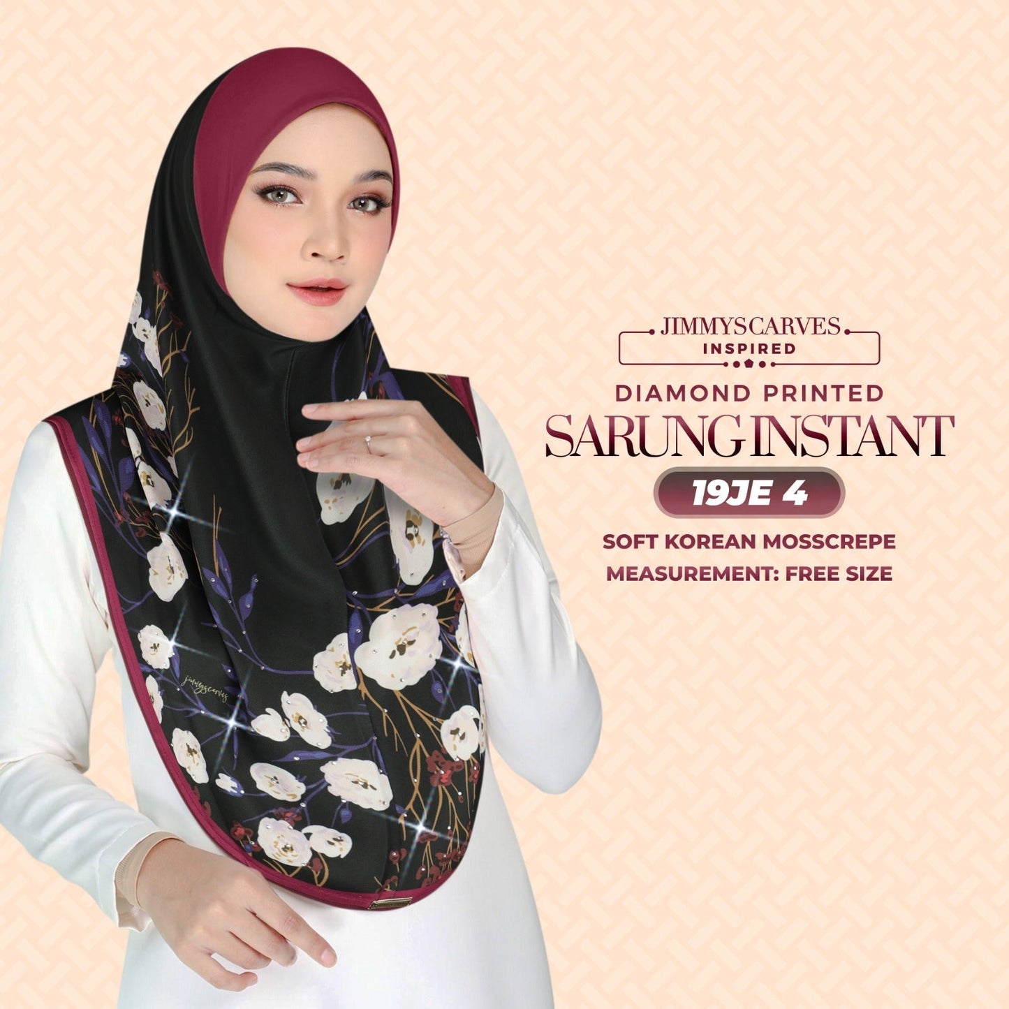 Jimmy Scarves Inspired - Instant Sarung Diamond Printed