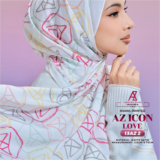 Ameera Zaini Inspired AZ ICON KIND Printed Shawl Collection (13AZ)