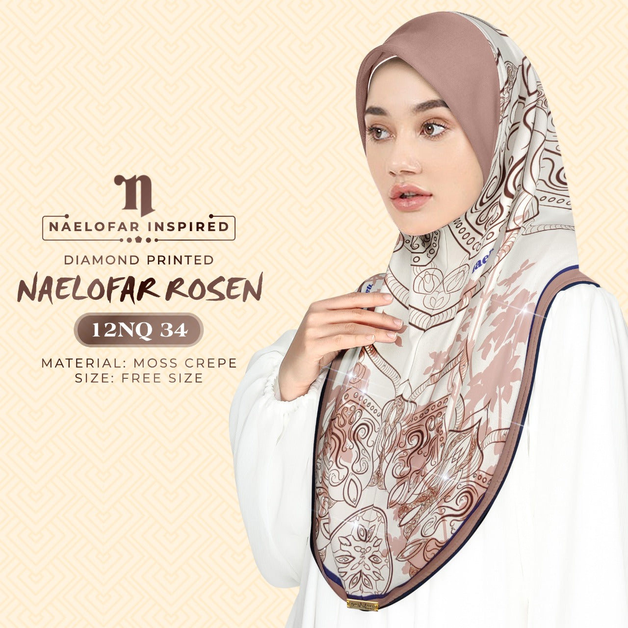 Naelofar Printed Rosen Diamond Instant Collection 2.0