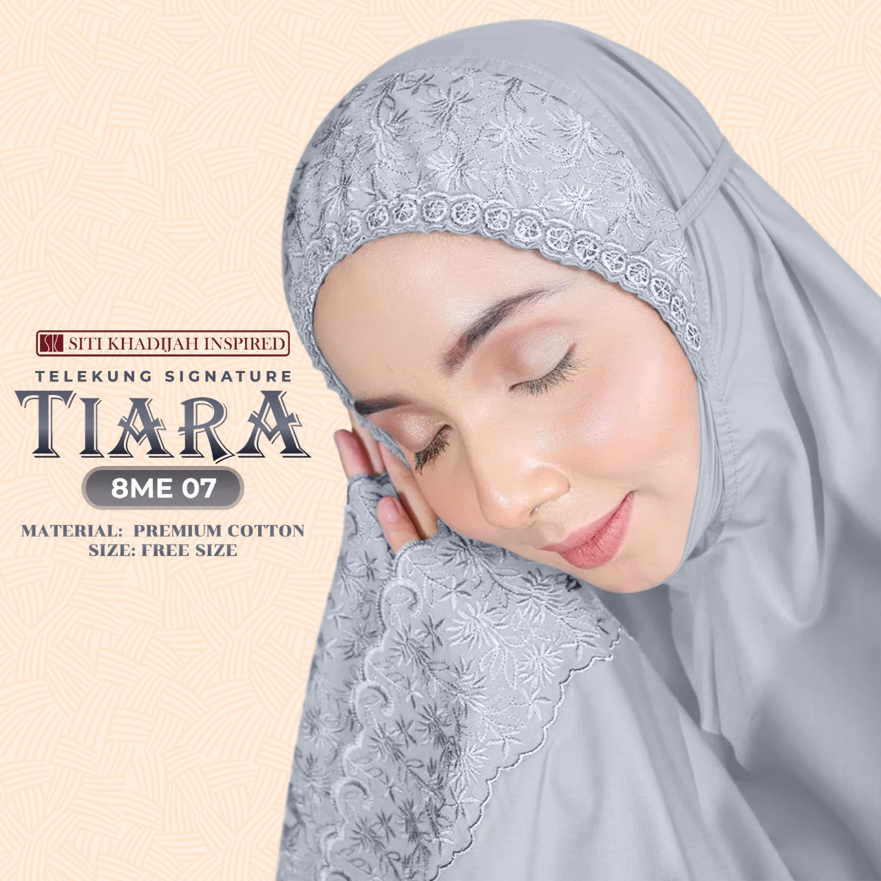 Telekung SK Signature Tiara Collection - Free Woven bag